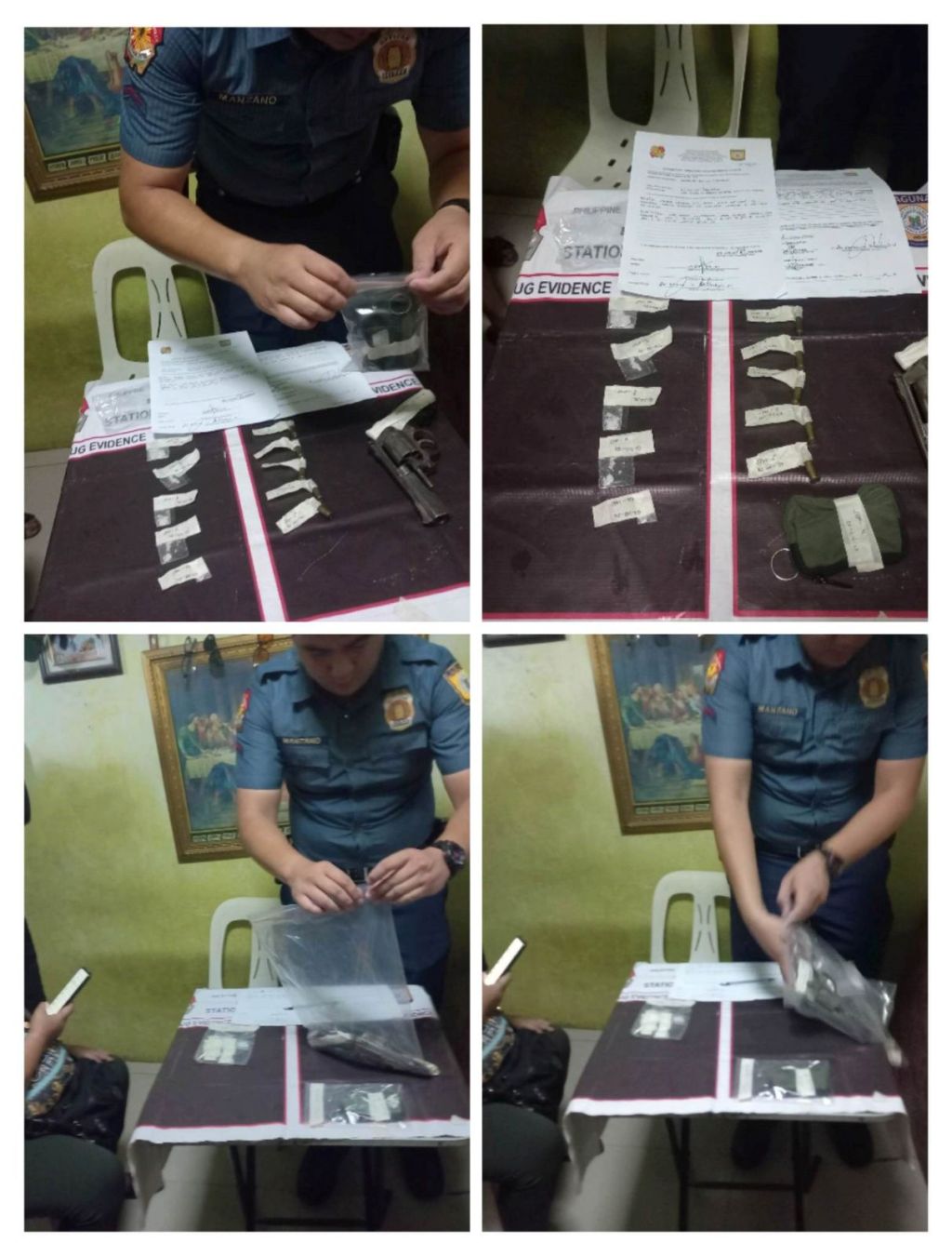 Baril, mga Bala at 24k Halaga ng Shabu kumpiskado sa Search Warrant Operations ng Biñan Pulis