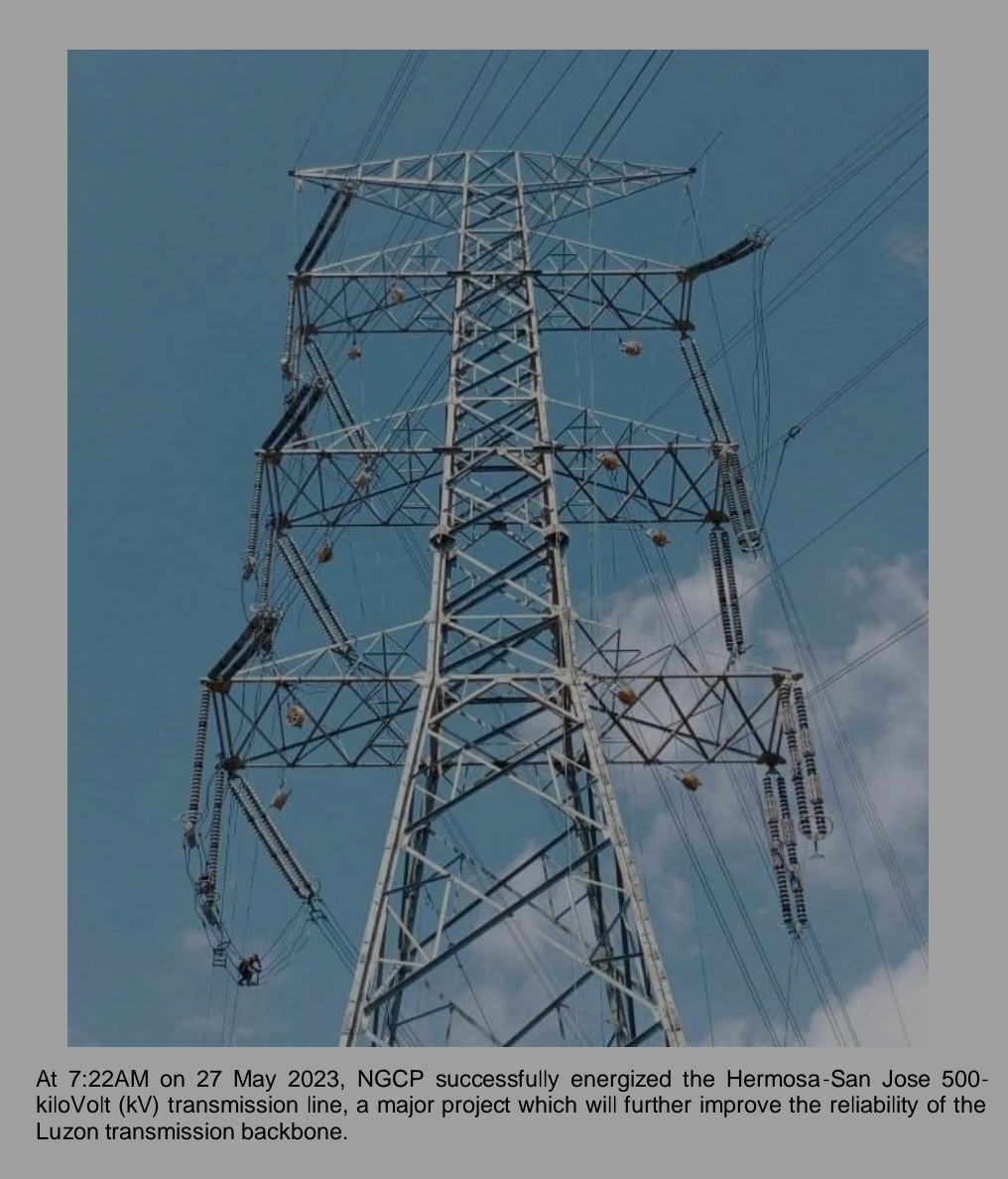 NGCP energizes PhP10.2B Hermosa-San Jose transmission line