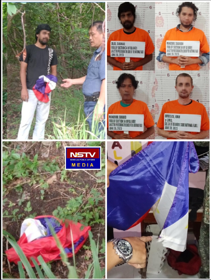 Philippine Flag Destroyed by 4 Foreign Nationals, Arrested in Cavite