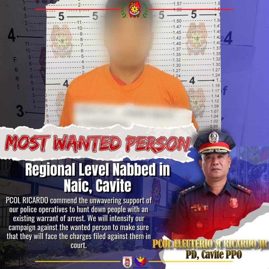 Most Wanted Person Regional Level Nabbed in Cavite