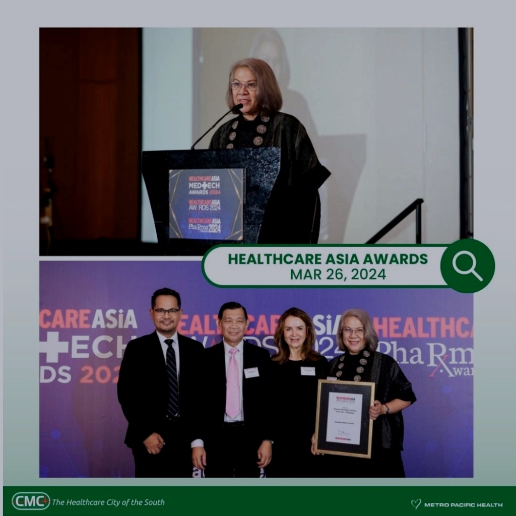 Calamba Medical Center (CMC) received an international recognition